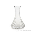 Mini midi de verre borosilicate à côte transparent beau vase